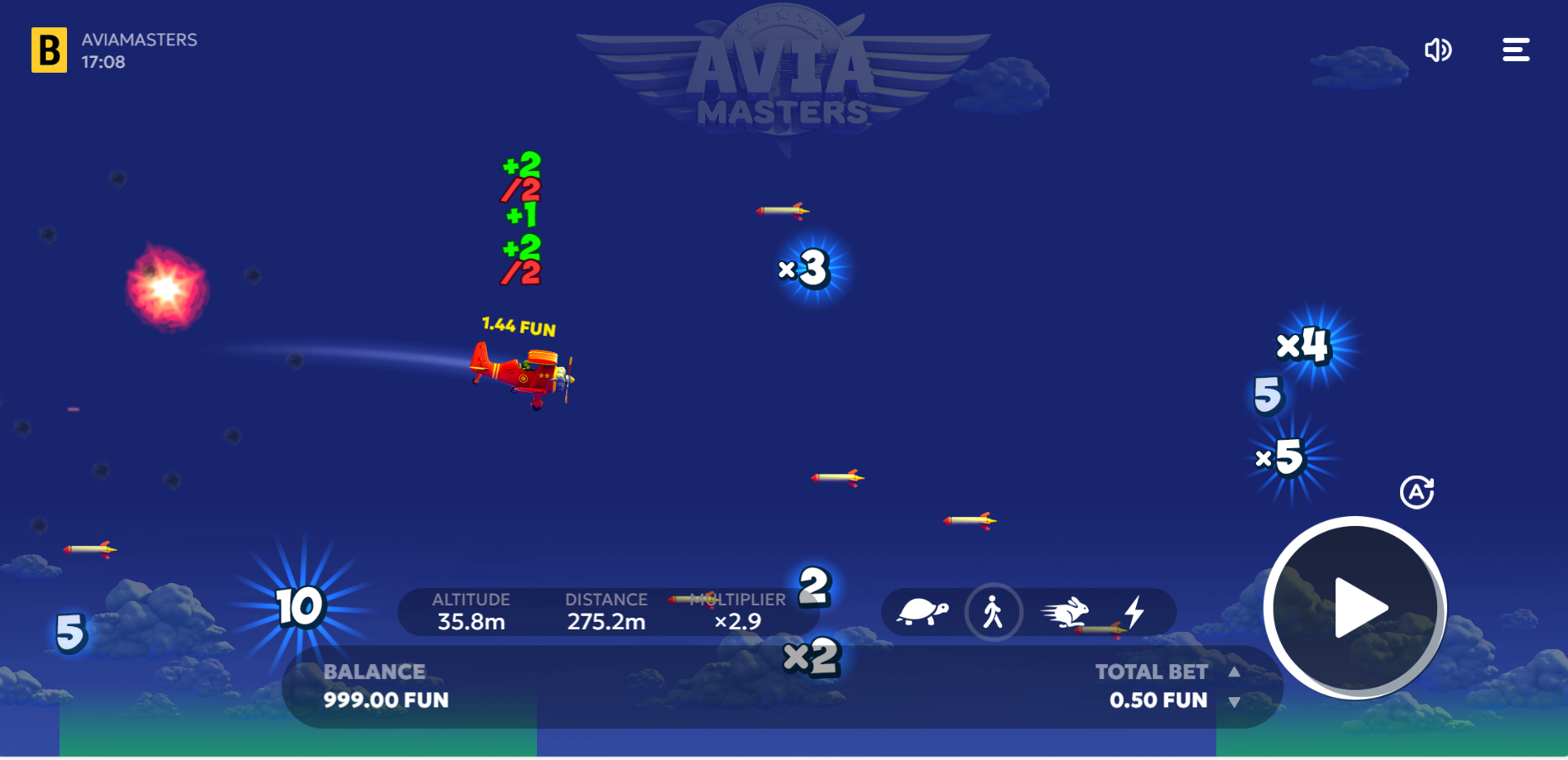 1win BD Aviamasters slot for Android and iOS